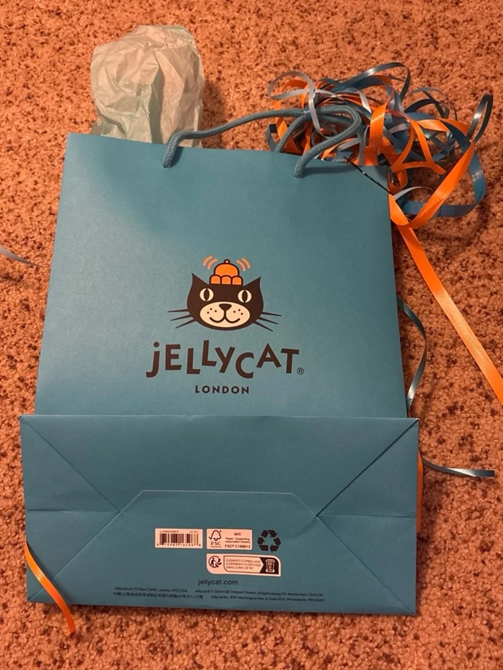 Jellycat Blue Gift Bag